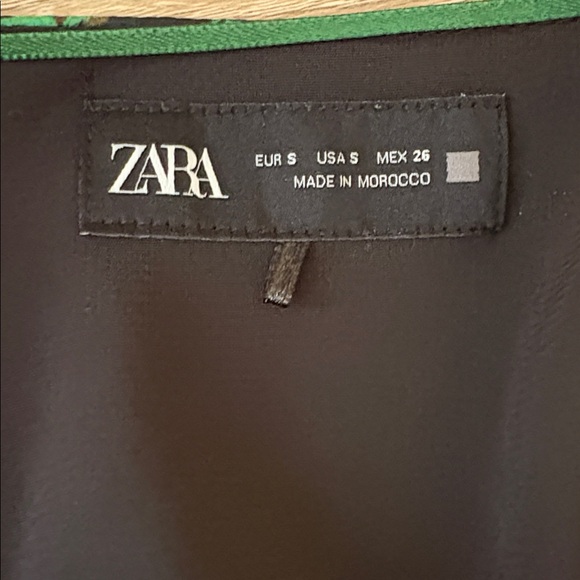 Zara Green and Purple Floral Print Satin Effect Dress with Cut Out Maxi Dress - Picture 10 of 15